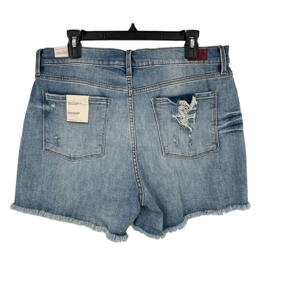 Whetherly shorts Delon high waist long cutoff denim size 32/14 - Picture 2 of 5